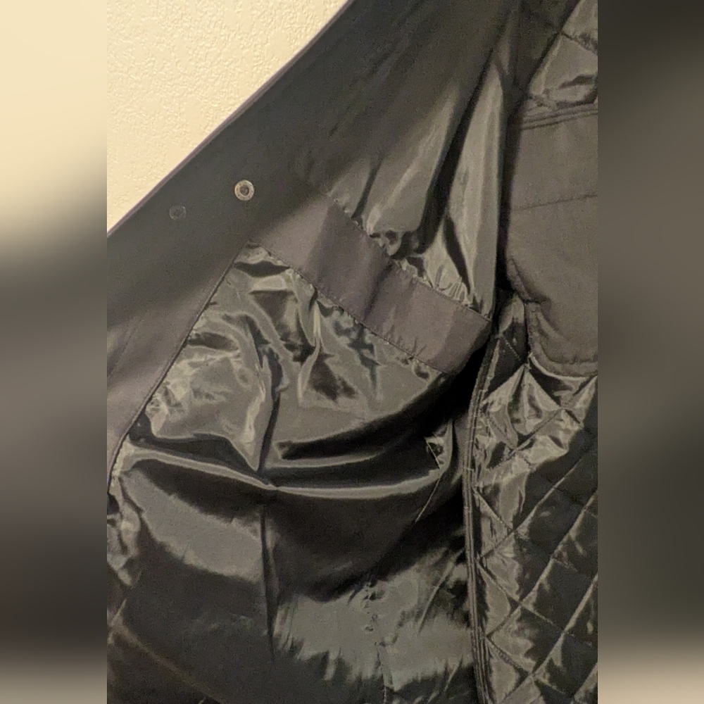 Chaps Black Men's Trench Coat Classic Durable Design - Picture 12 of 12